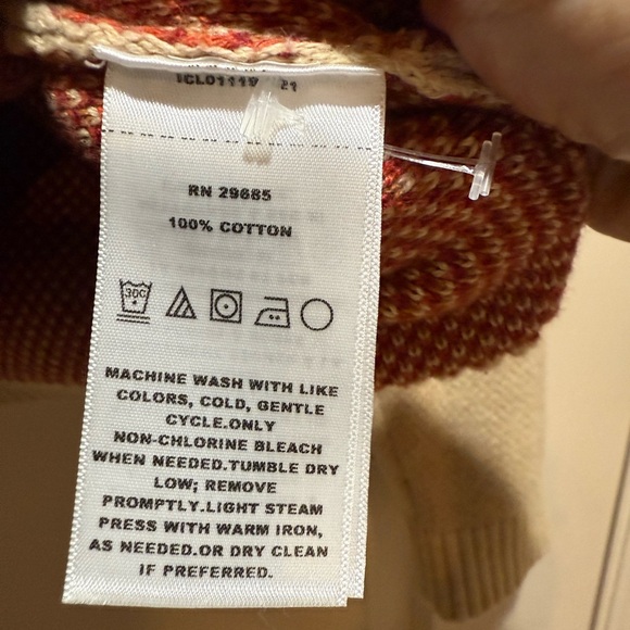 Pendleton Red and Cream Shawl Collar Cardigan - Picture 3 of 5